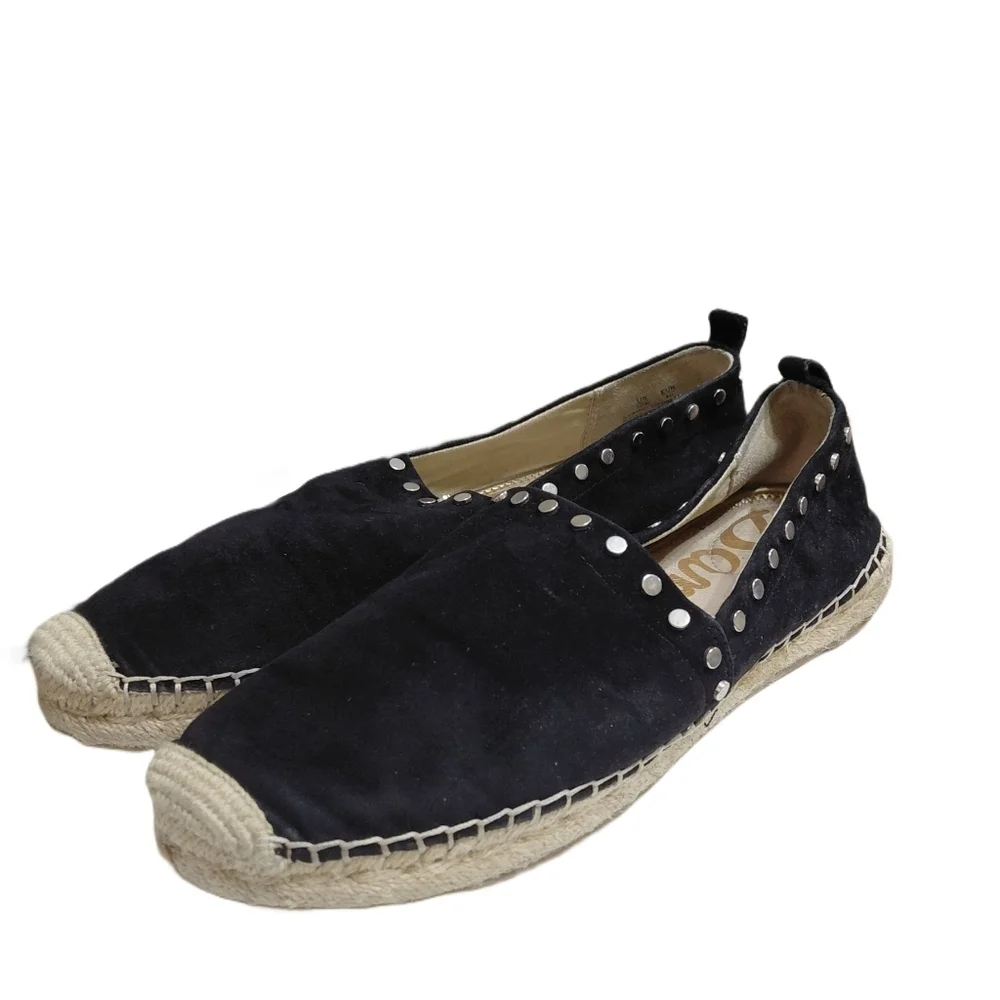 Sam Edelman Koda Black Espadrille Flats Women's Size 10